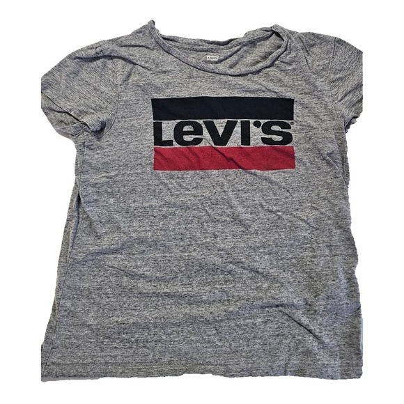 Levi's Tops - Levis Womens XS Gray Logo T Shirt Short Sleeve Graphic Tee